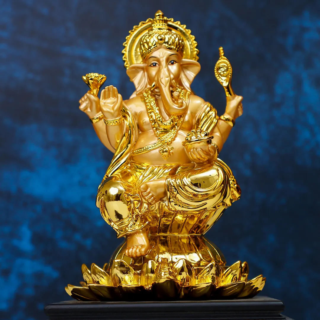 LORD GANESHA GOLDEN STATUE-S