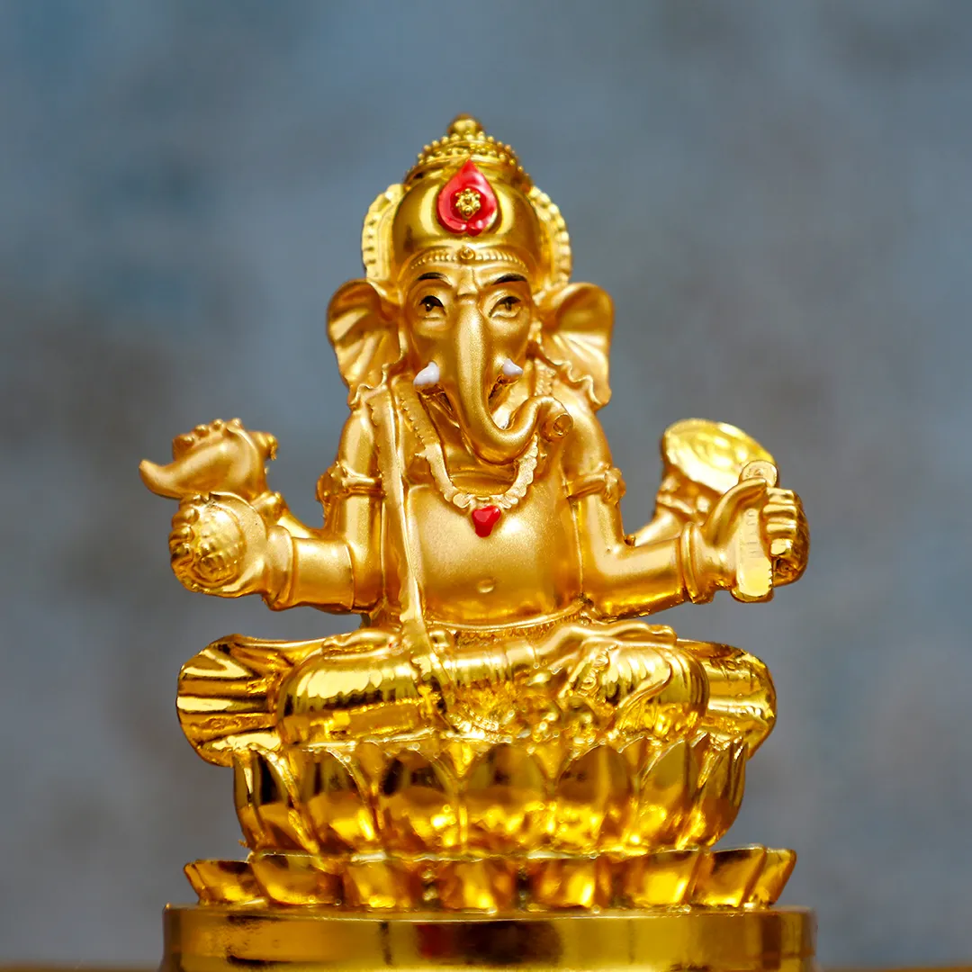 LORD GANESHA GOLDEN STATUE