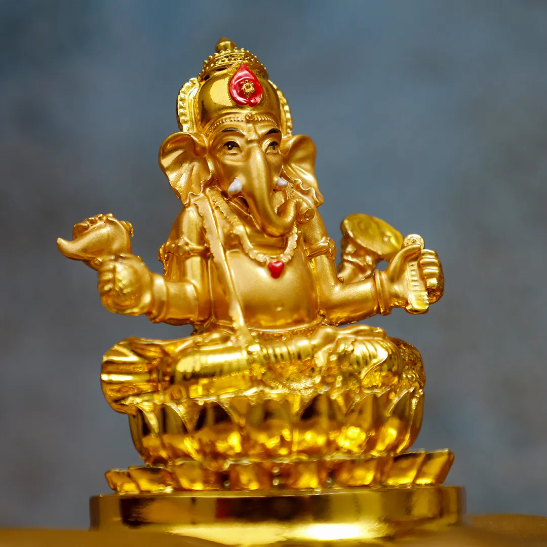 LORD GANESHA GOLDEN STATUE - 2