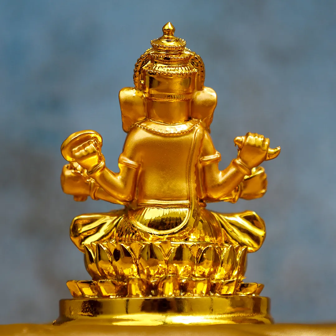 LORD GANESHA GOLDEN STATUE - 3