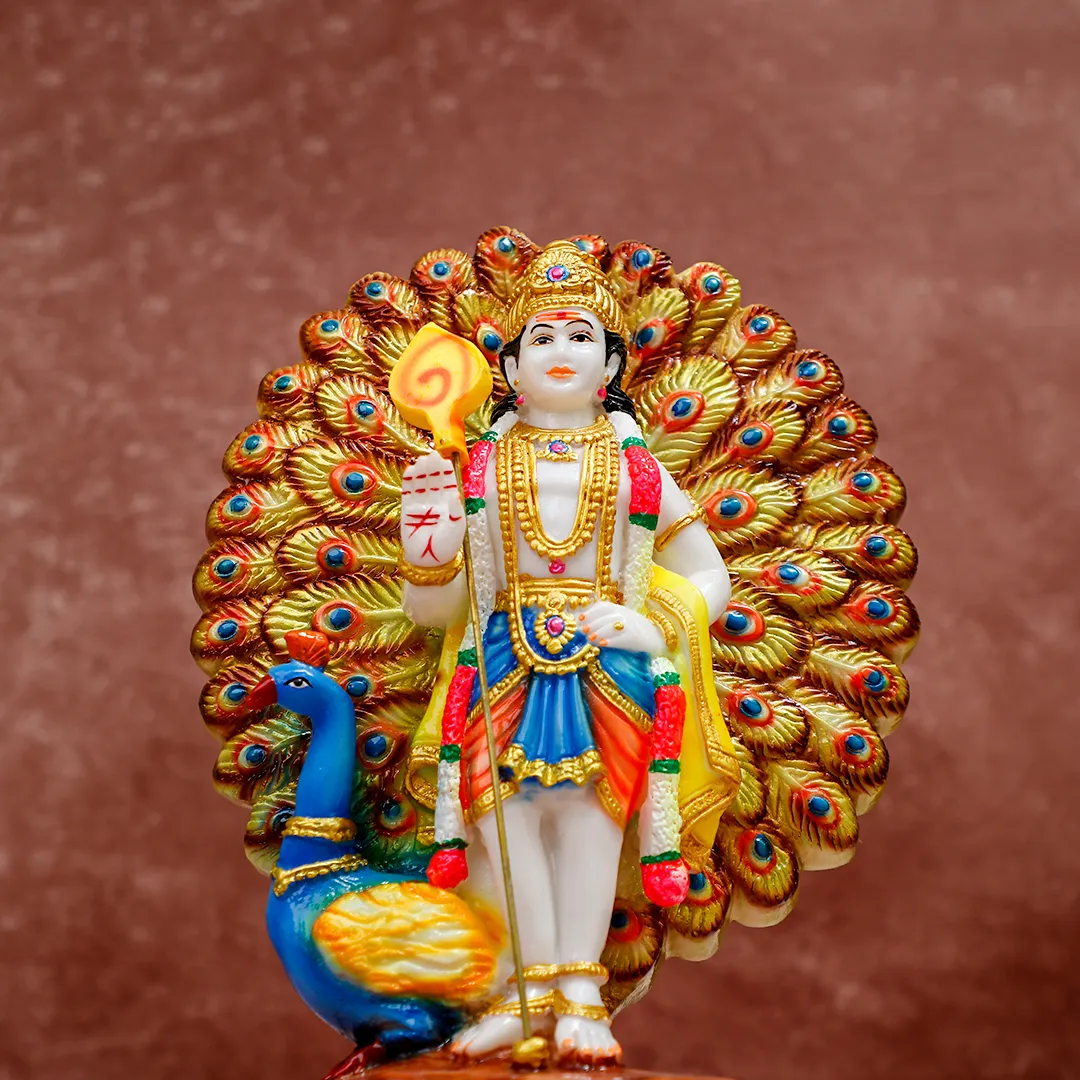 LORD MURUGA MARBLE STATUE