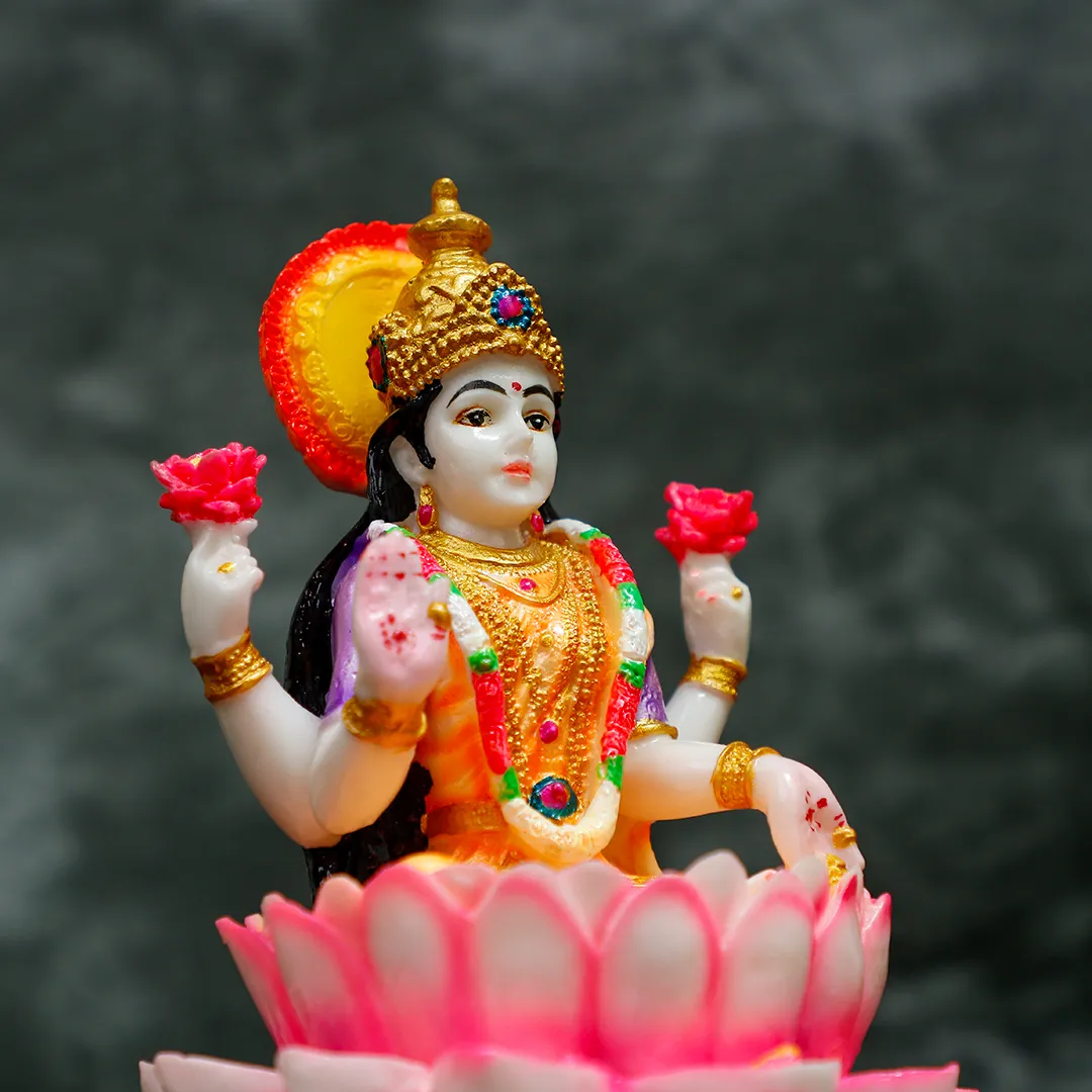 LORD LAKSHMI MARBLE STATUE -S - 2
