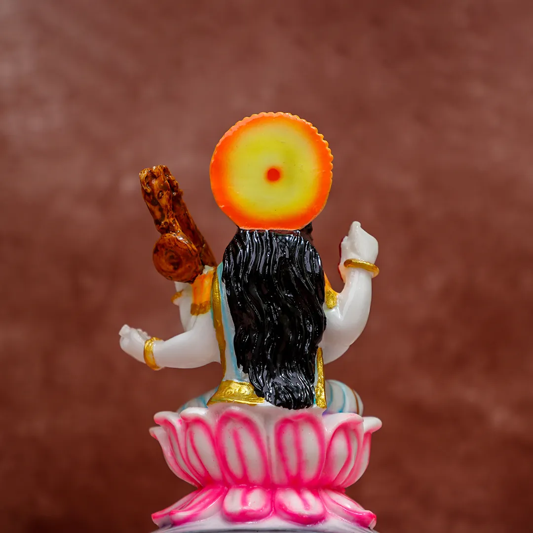 LORD SARASWATI MARBLE STATUE - 3
