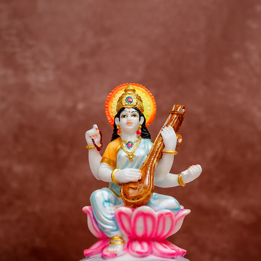 LORD SARASWATI MARBLE STATUE - 2