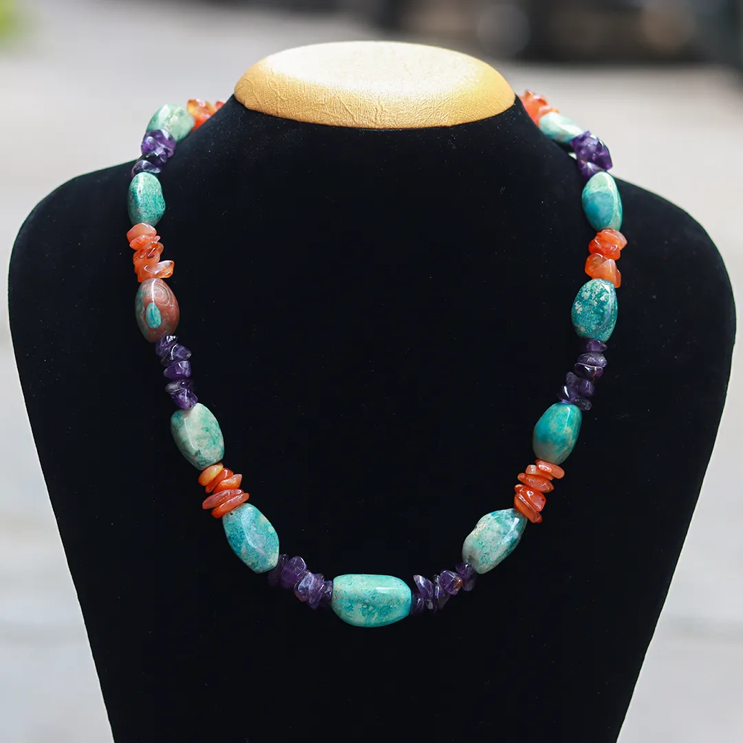 MULTI GEM STONE (Amethyst, Carnelian, Ammonite)