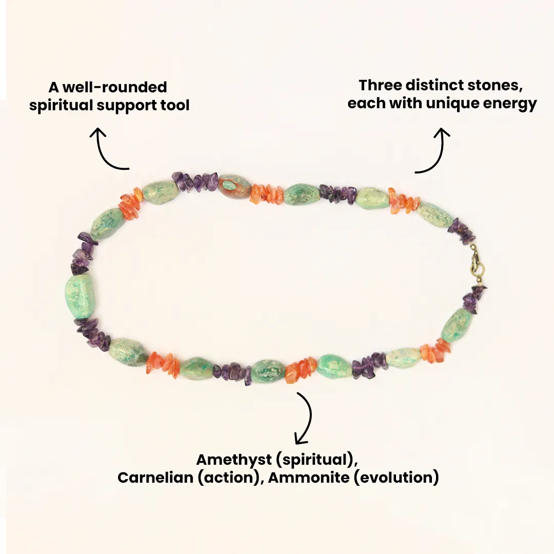MULTI GEM STONE (Amethyst, Carnelian, Ammonite) - 3