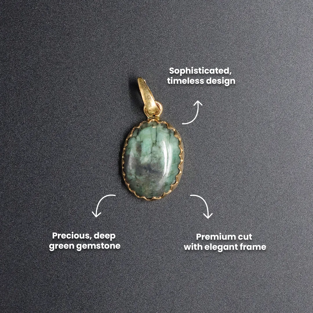 NATURAL EMERALD PENDANT - 3