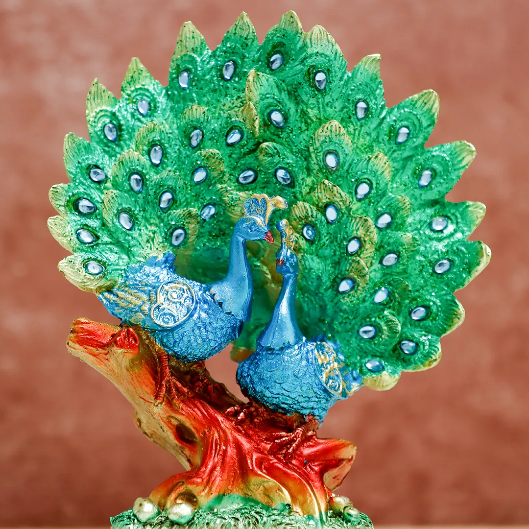 PEACOCK BLACK STATUE