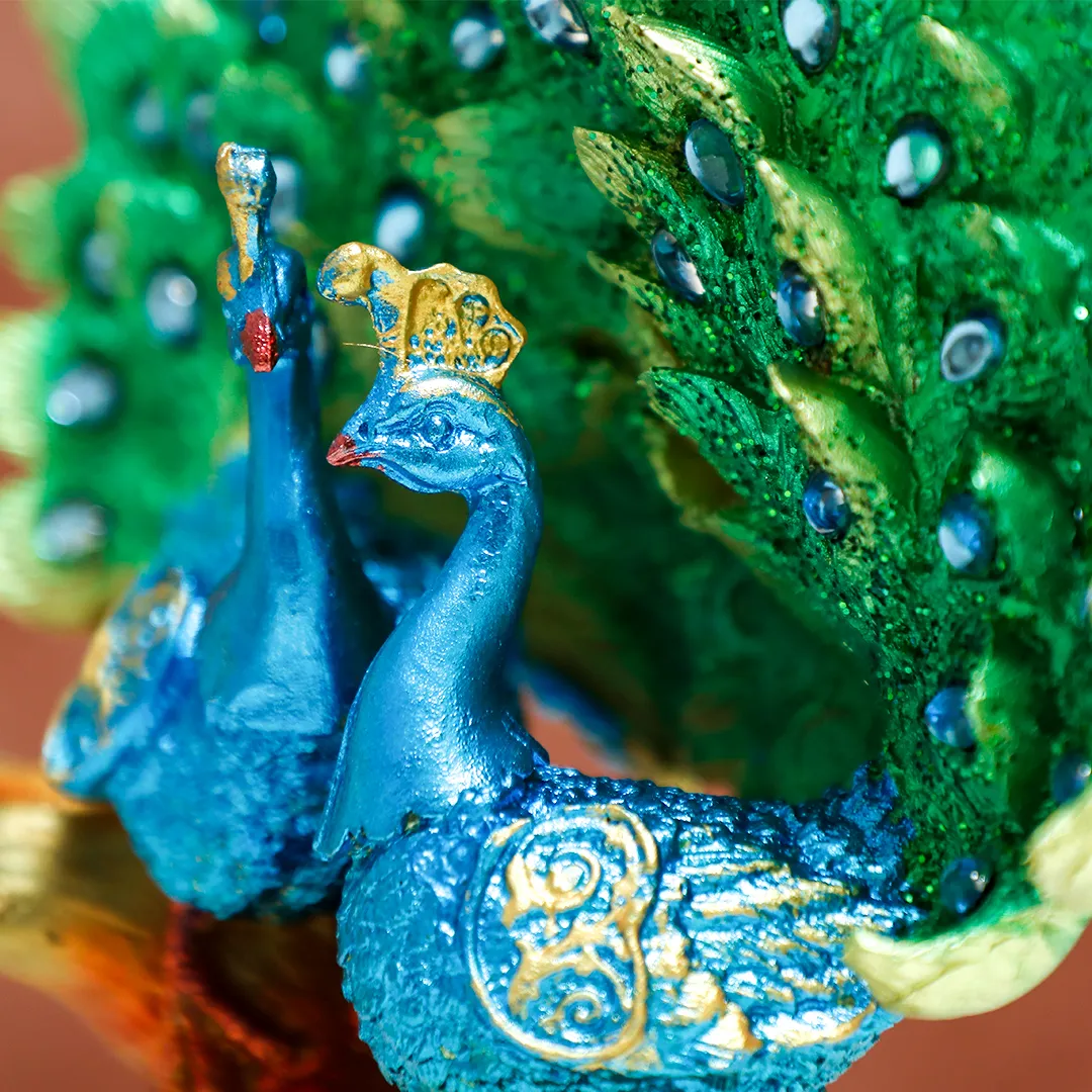 PEACOCK BLACK STATUE - 3