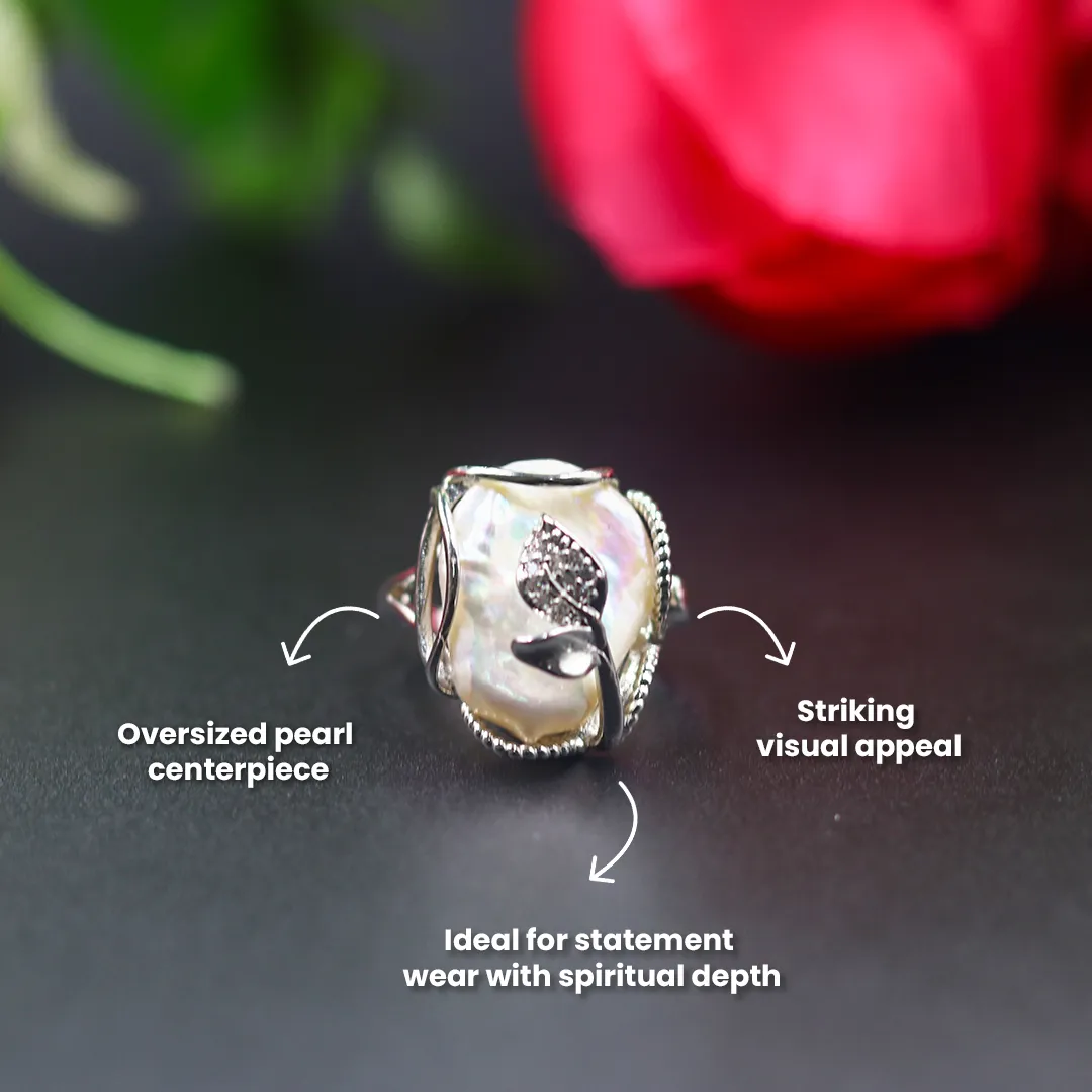 BIG PEARL RING - 2