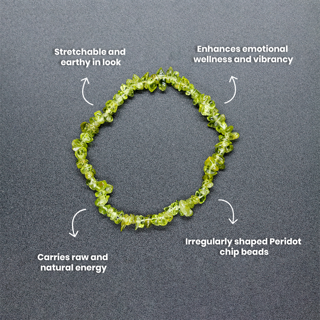 PERIDOT CHIPS BRACELT - 3