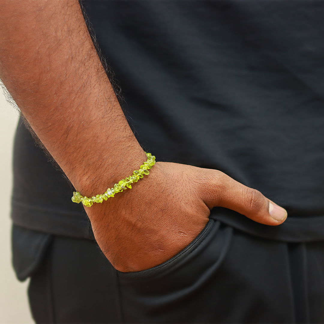 PERIDOT CHIPS BRACELT - 2