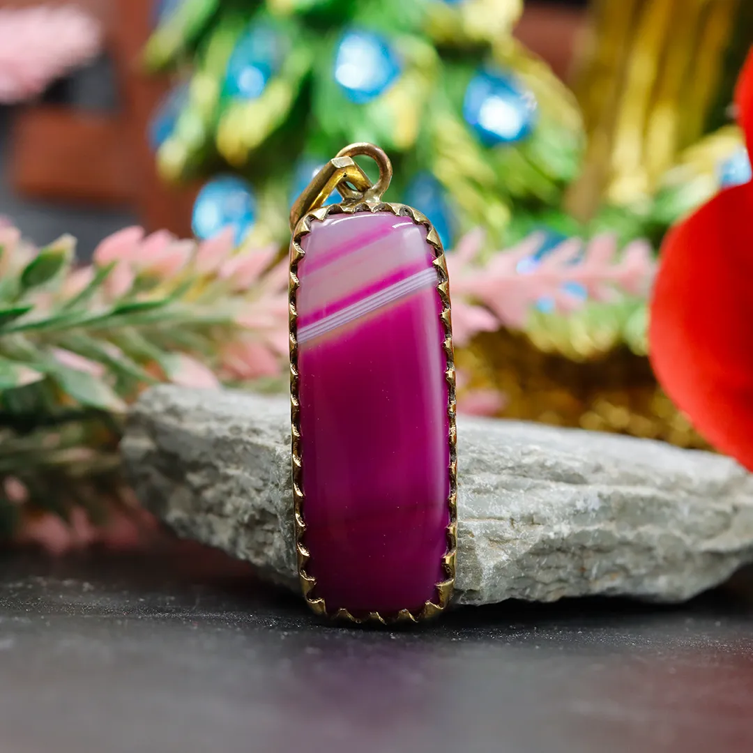 PINK ONYX PENDANT - 2