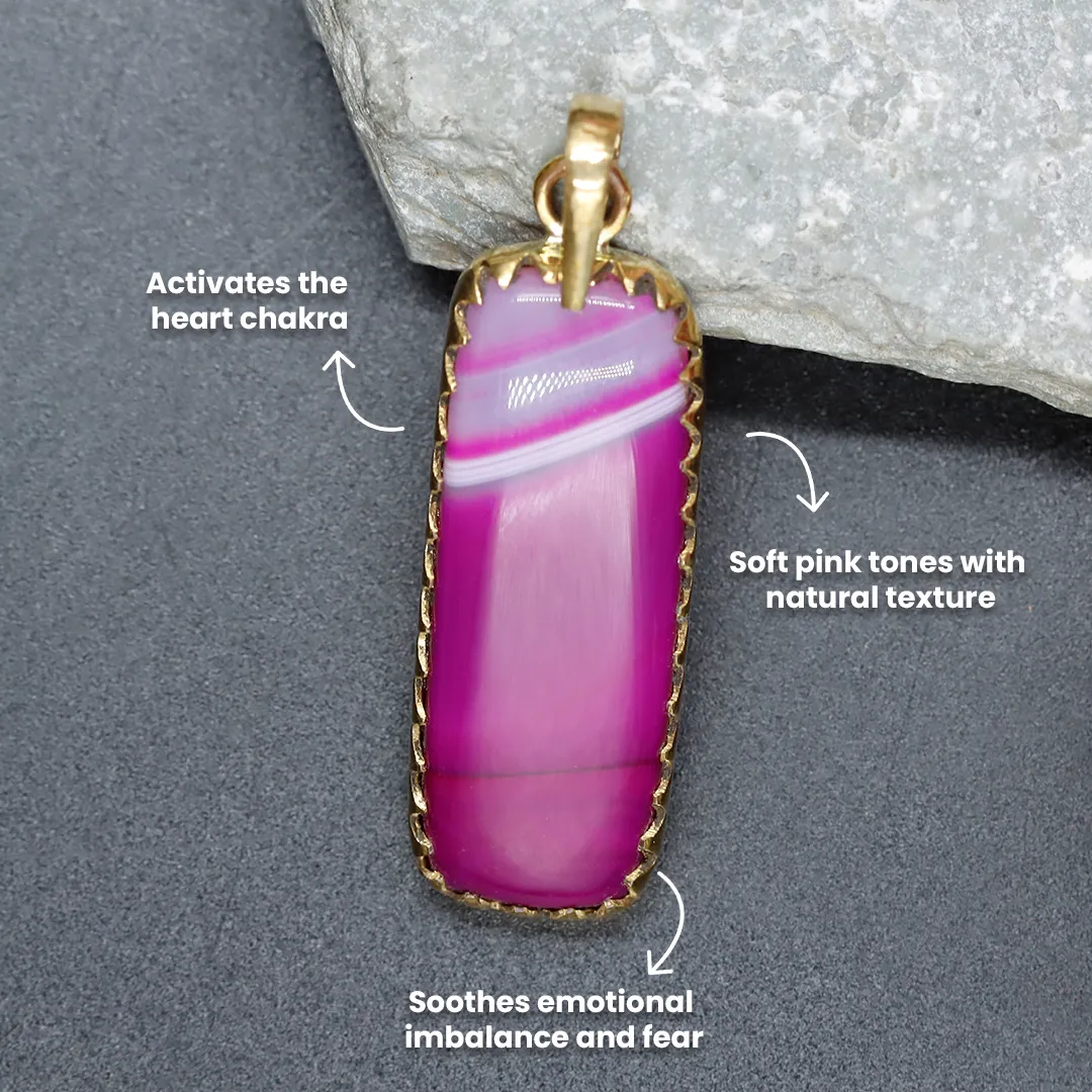 PINK ONYX PENDANT - 3