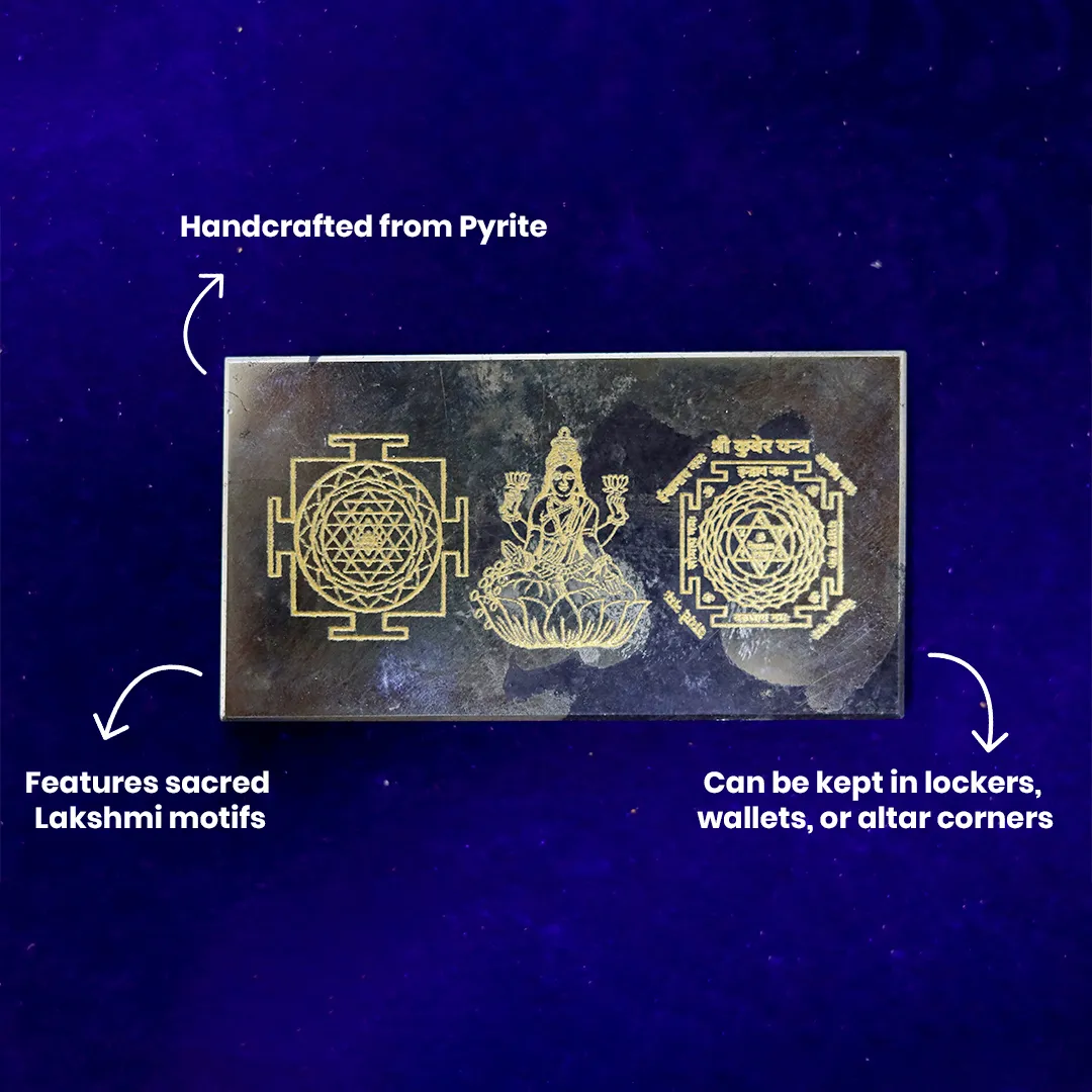 Pyrite Lakshmi Plate - 3