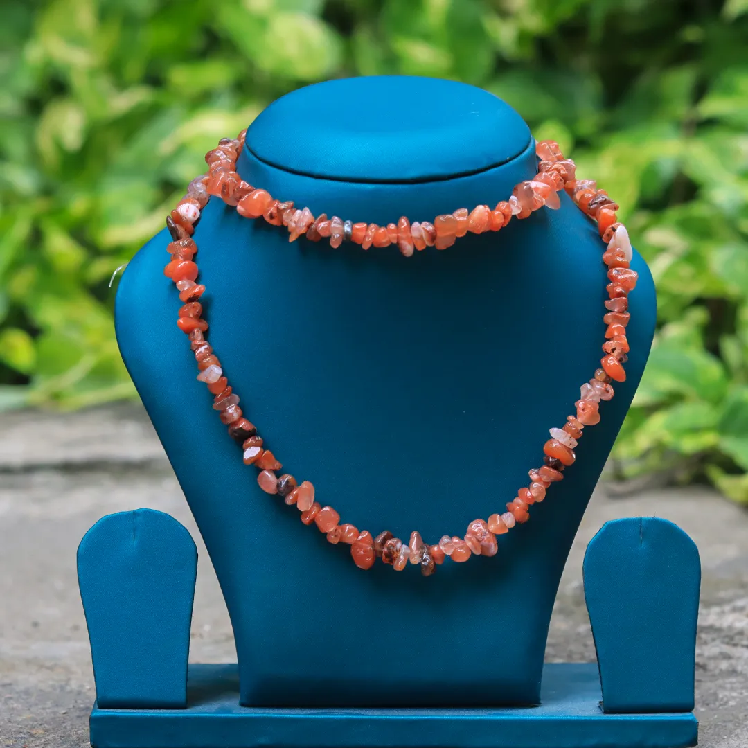 RED CARNELIAN CHIPS MALA