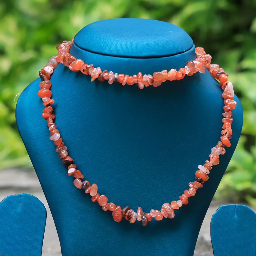RED CARNELIAN CHIPS MALA - 2
