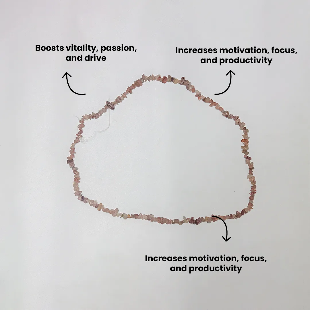 RED CARNELIAN CHIPS MALA - 3