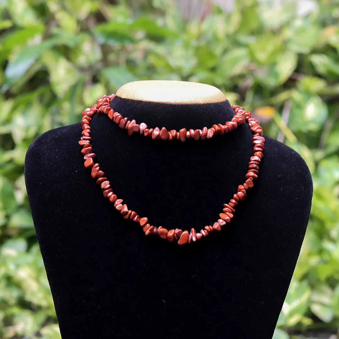 RED JASPER CHIPS MALA - 2