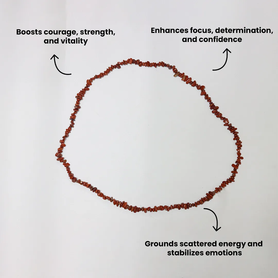 RED JASPER CHIPS MALA - 3