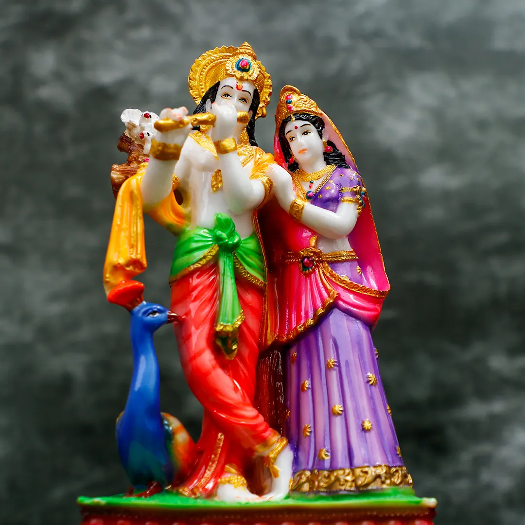 RADHA KRISHNA MARBLE STATUE -S