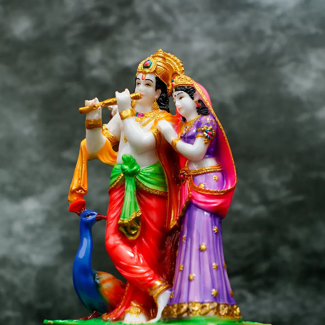 RADHA KRISHNA MARBLE STATUE -S - 2