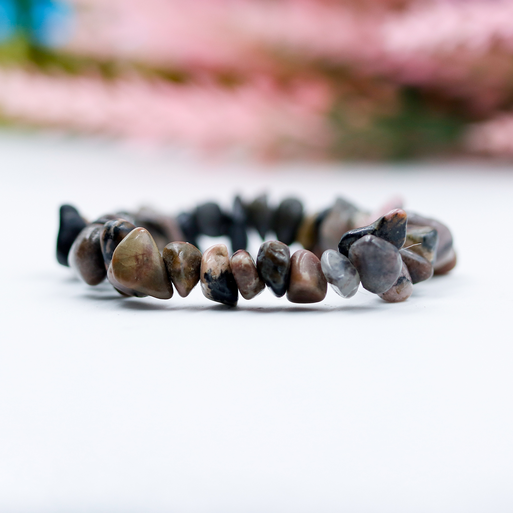 RHODONITE CHIPS BRACELET