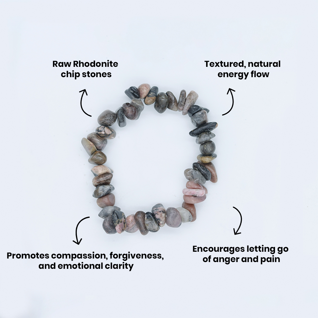 RHODONITE CHIPS BRACELET - 3