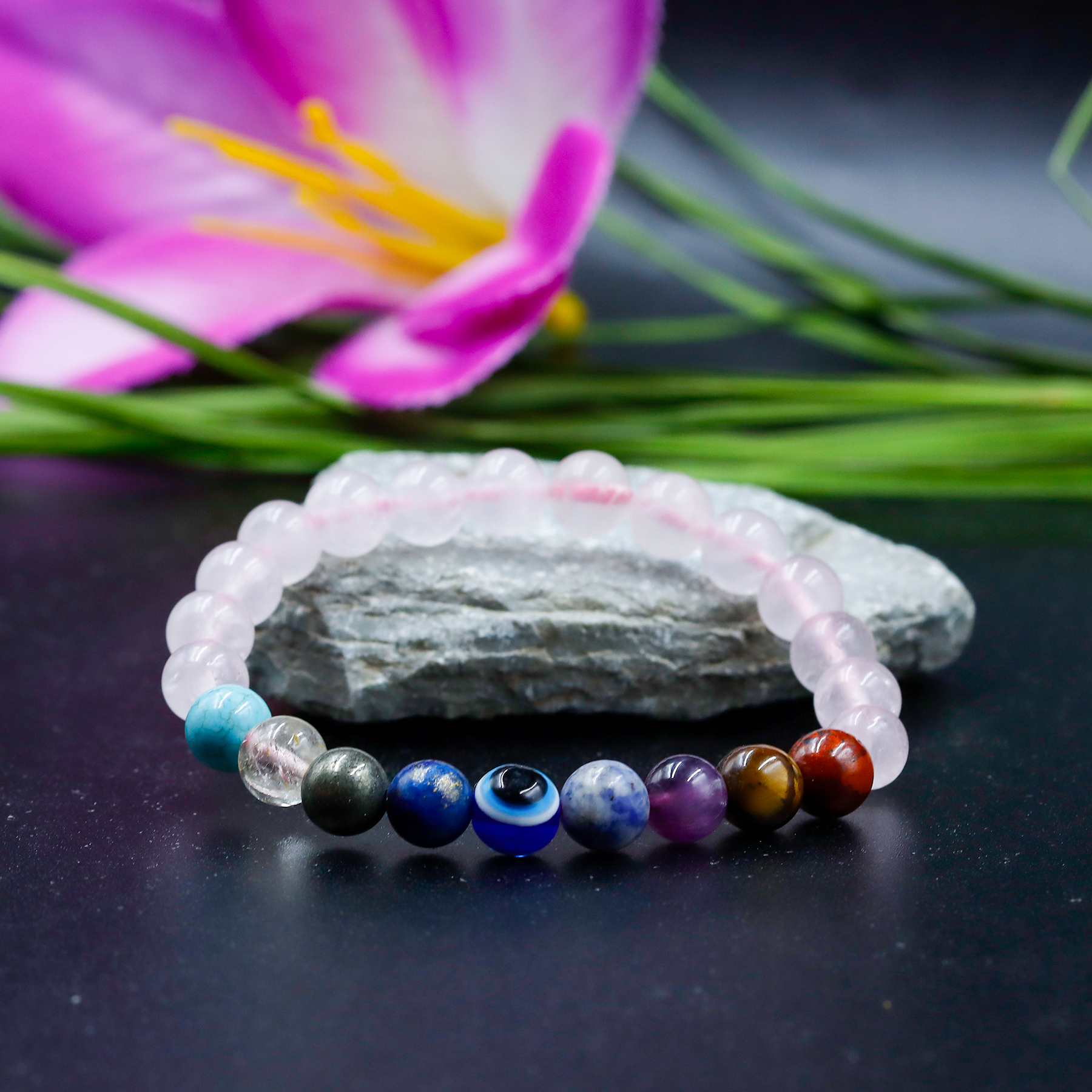 ROSE QUARTZ CHAKRA BRACELET