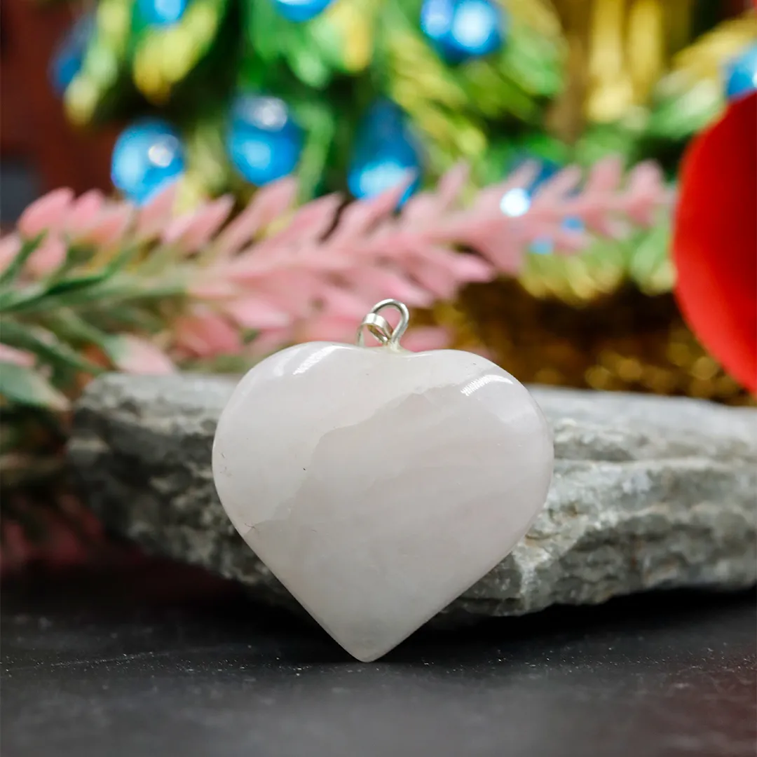 ROSE QUARTZ HEART PENDANT - 2