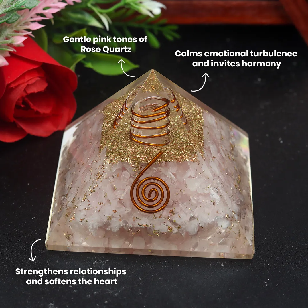 Rose Quartz Pyramid - 3