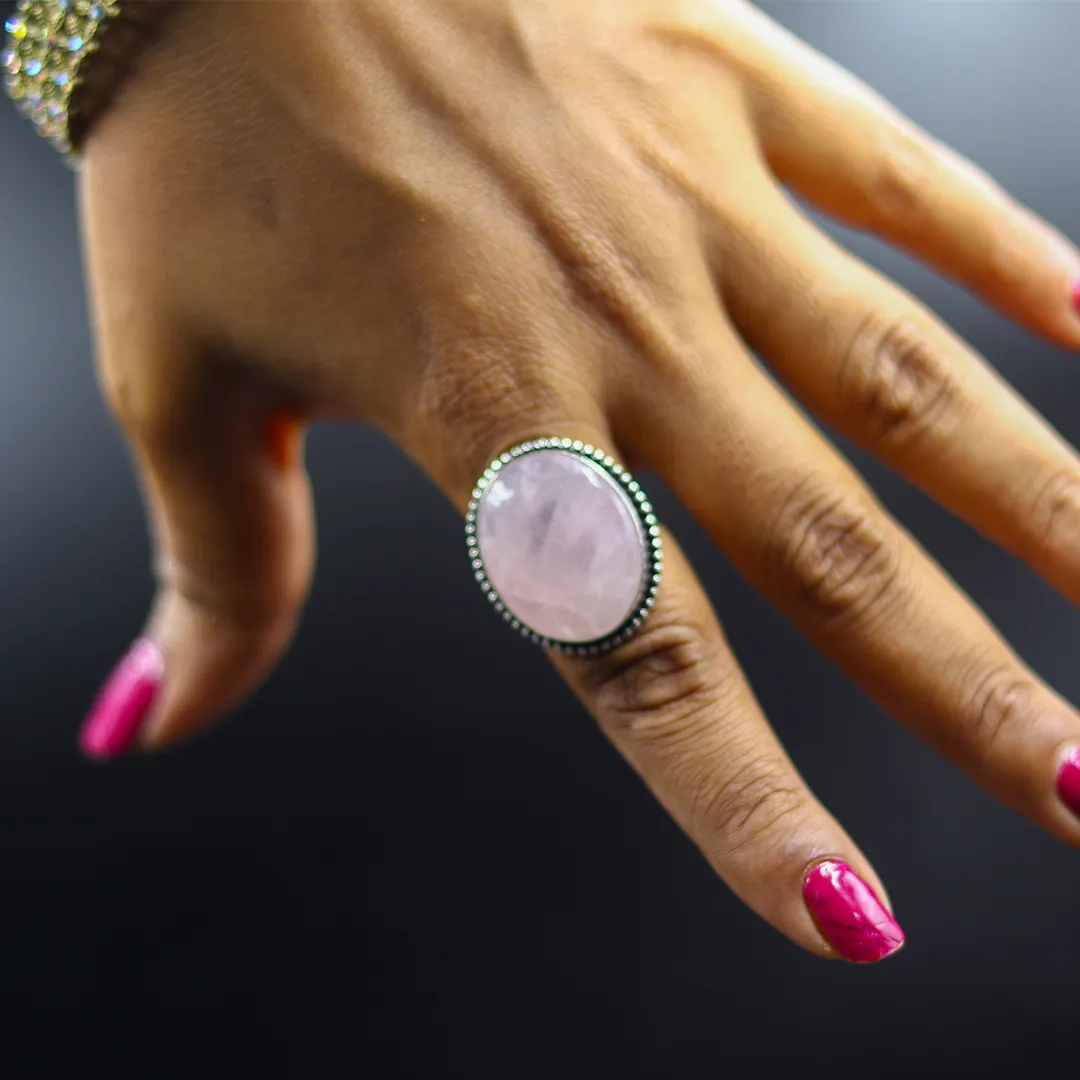 ROSE QUARTZ RING - 2