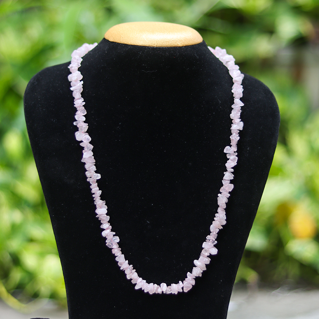 ROSE QUARTZ CHIPS MALA