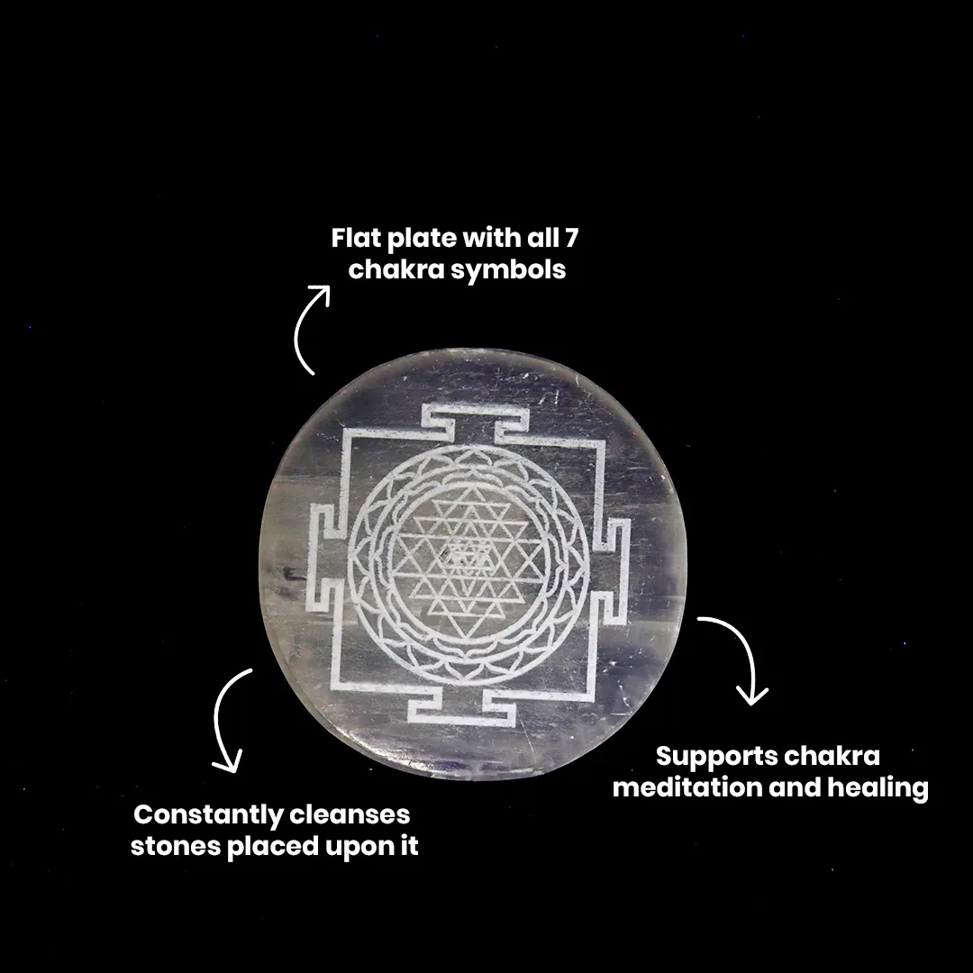 SELENITE CHAKRA PLATE - 3