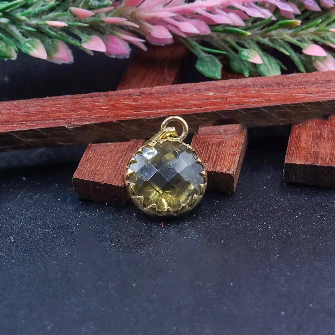 SMOKY LEMON QUARTZ PENDANT - hover