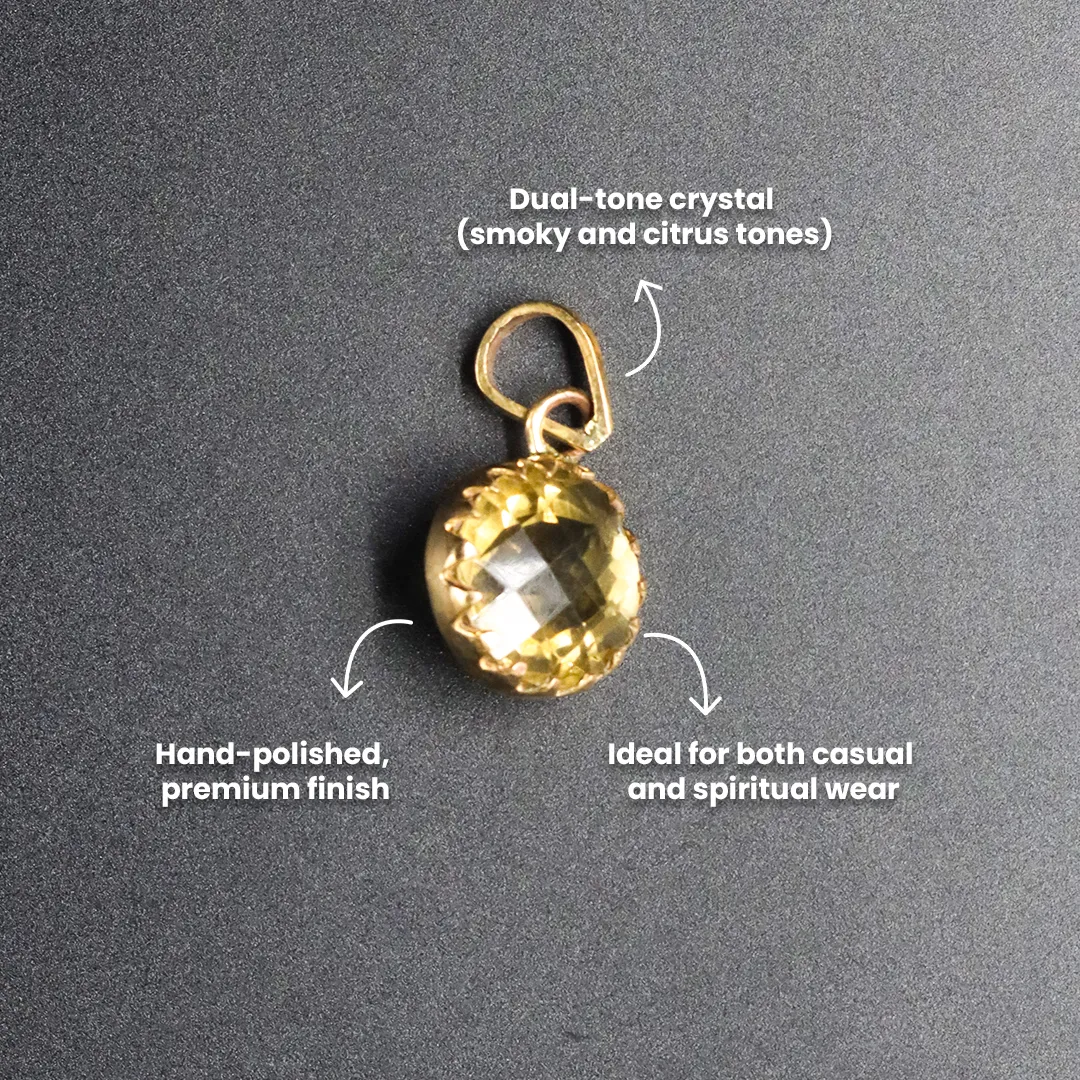 SMOKY LEMON QUARTZ PENDANT - 3