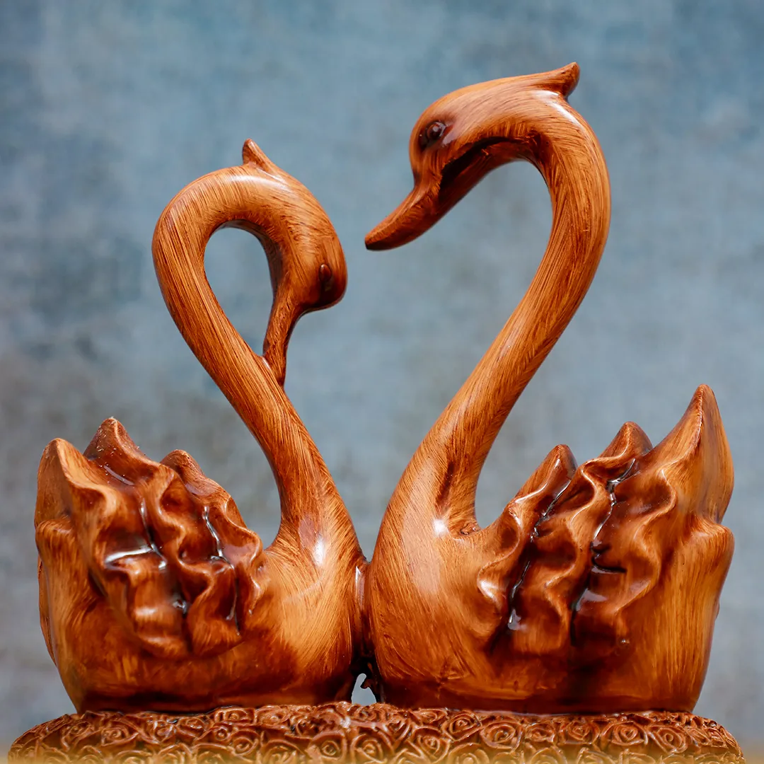 SWAN WOODEN STATUE