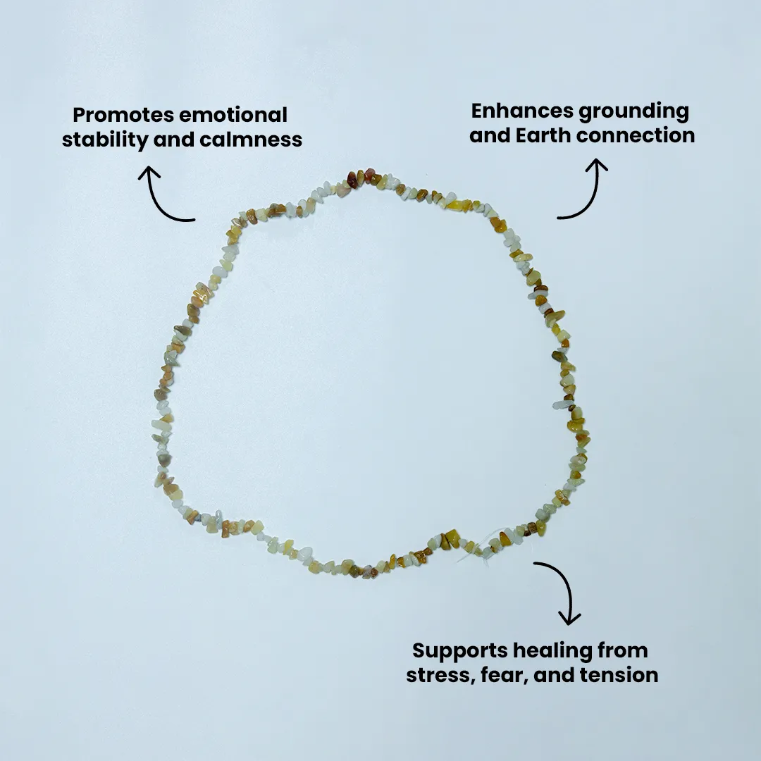 YELLOW AVENTURINE CHIPS MALA - 3