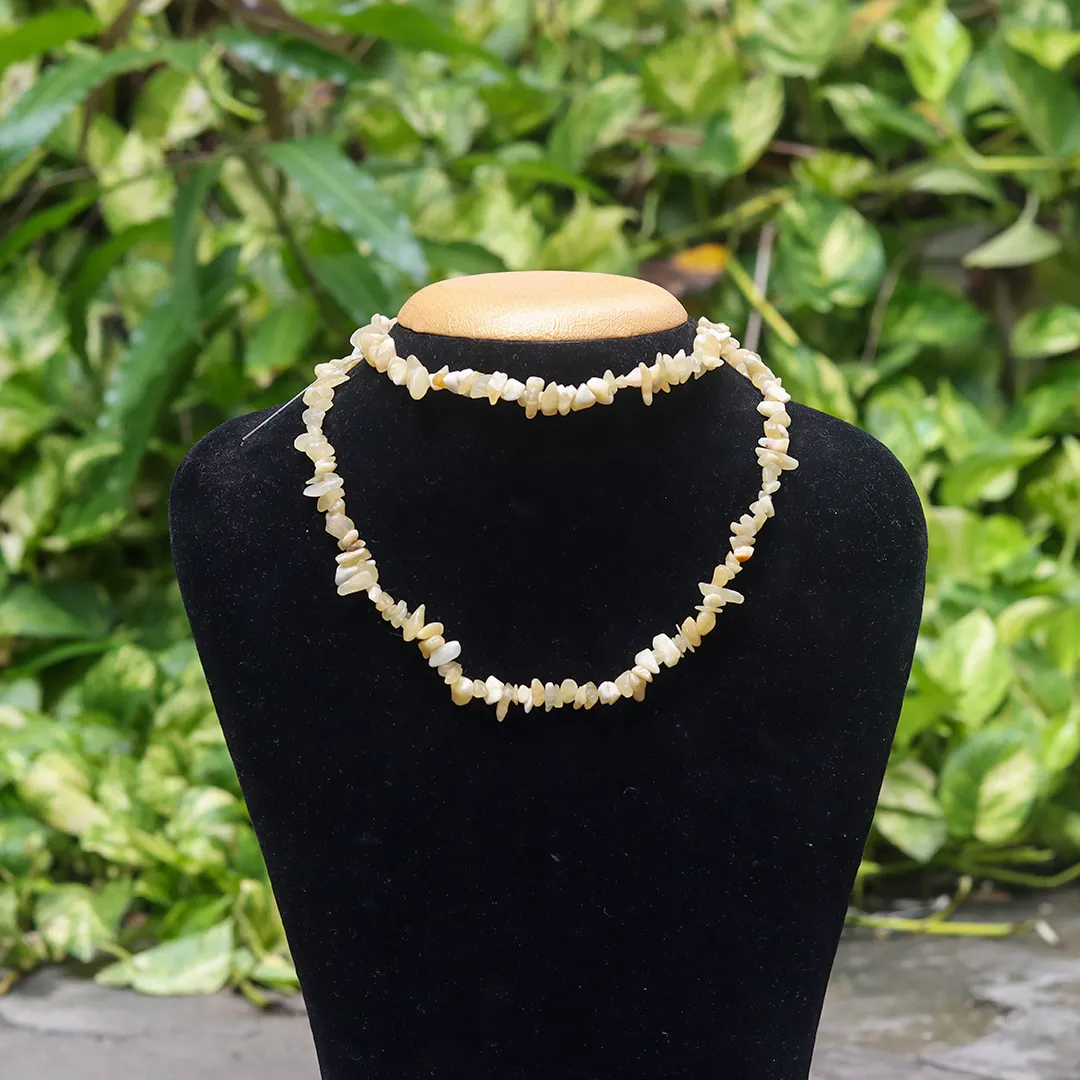 YELLOW CALCITE CHIPS MALA