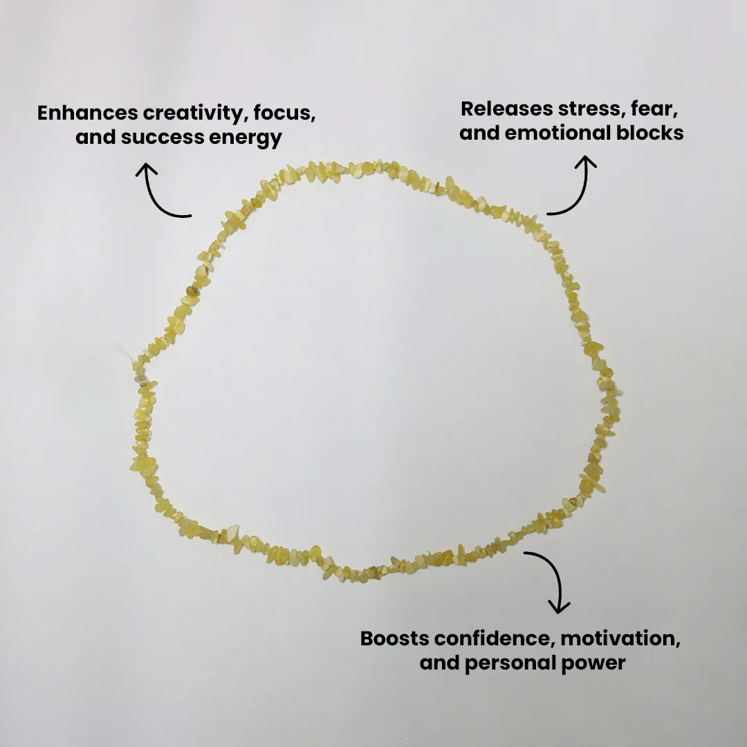 YELLOW CALCITE CHIPS MALA - 3