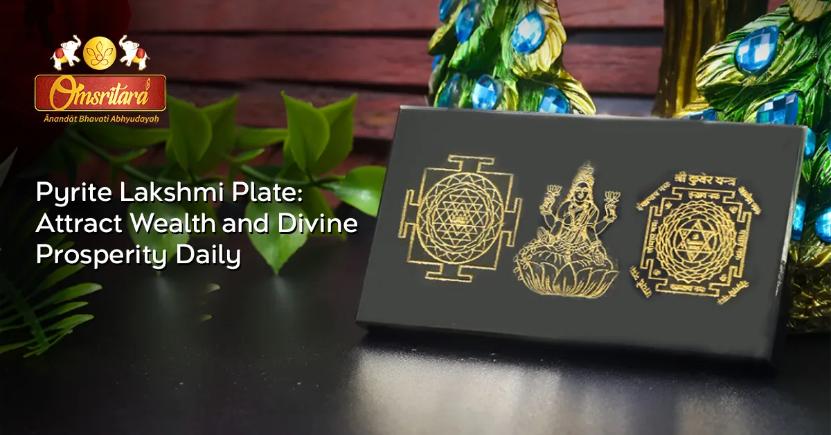Pyrite Lakshmi Plate: Attract Wealth and Divine Prosperity Daily