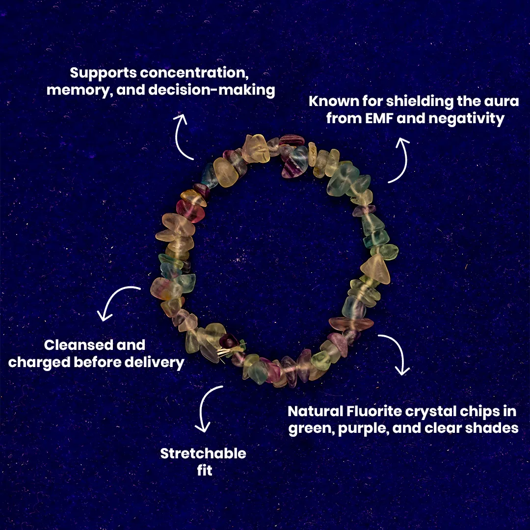 FLUROITE CHIPS BRACELET EMOTIONAL HEALING - 3