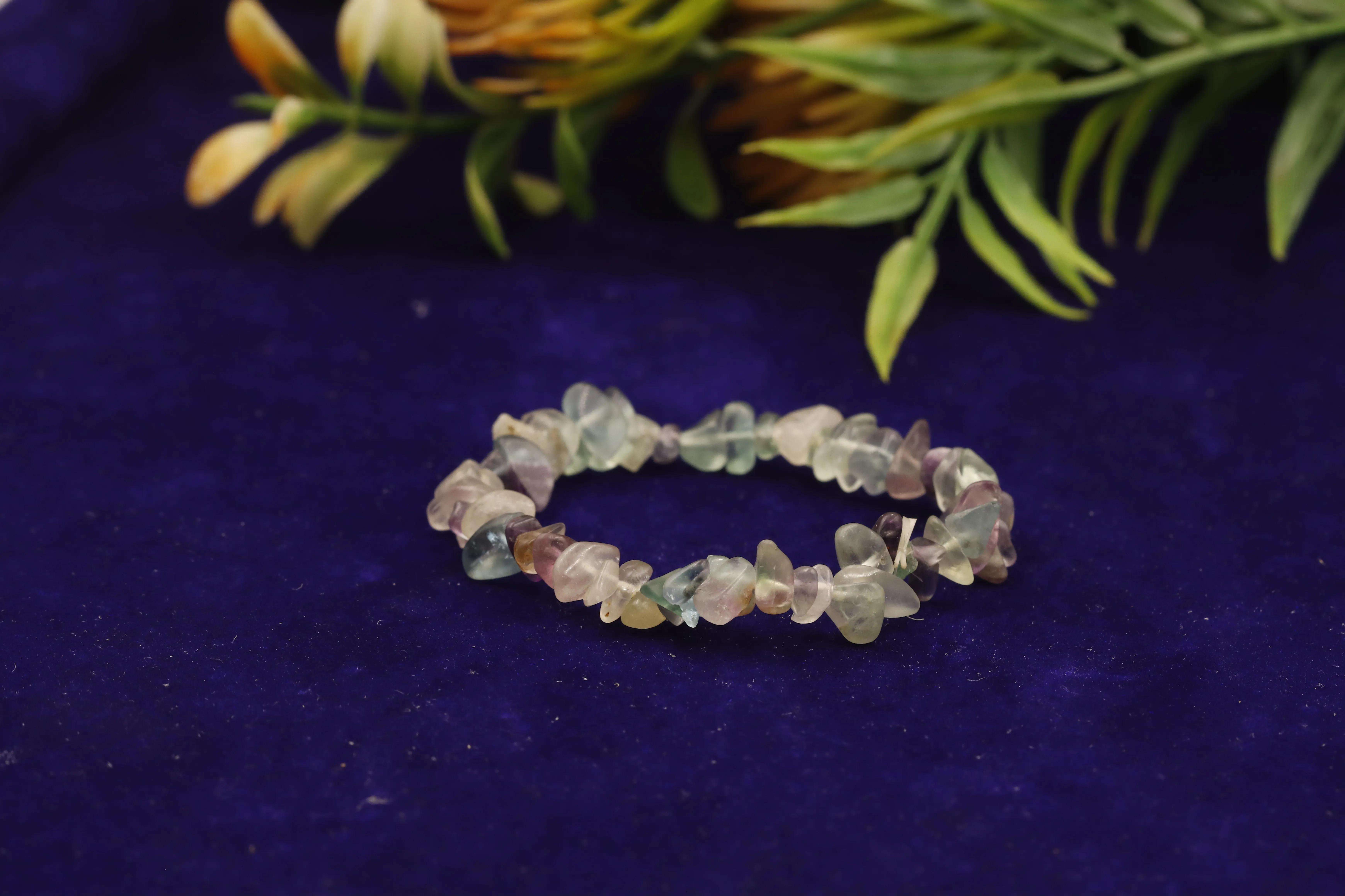 FLUROITE CHIPS BRACELET EMOTIONAL HEALING