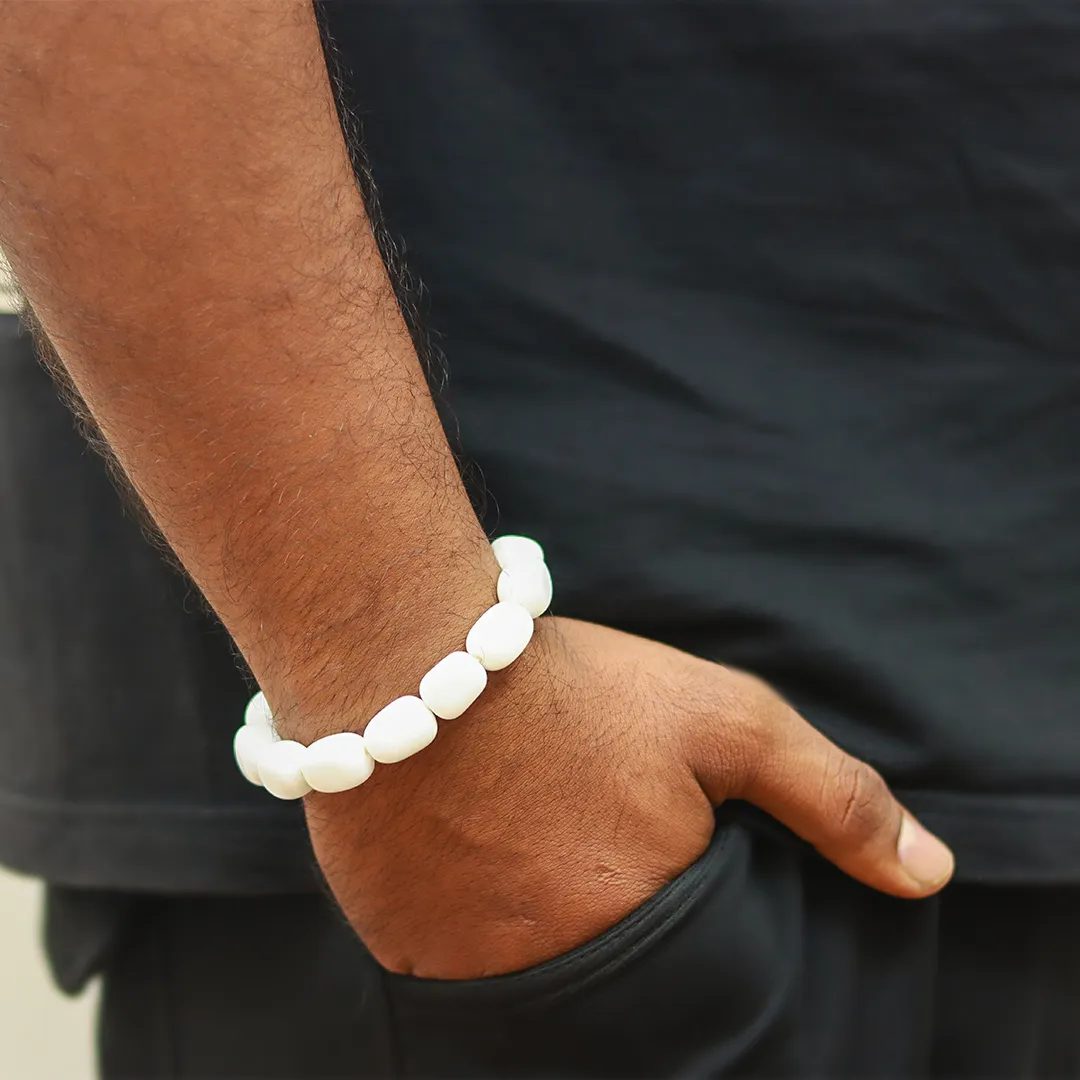 WHITE JASPER TUMBLE BRACELET - 2